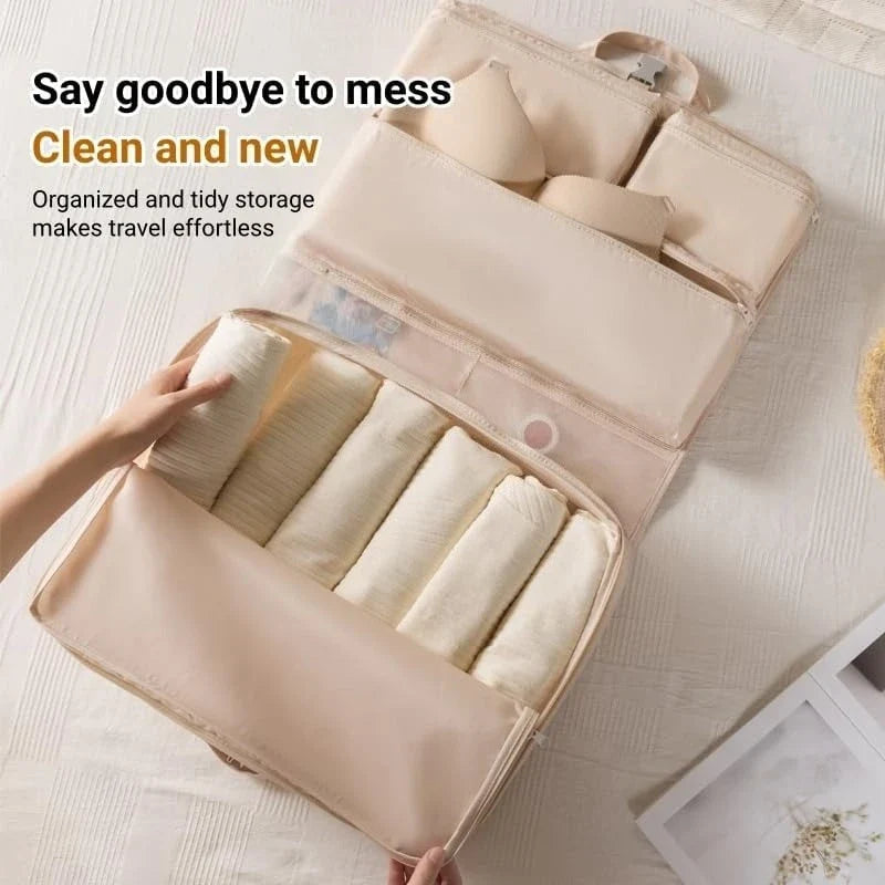 6-in-1 Foldable Travel Storage Bags – Portable Clothes Organizer Travel Packing Organizer Qme
