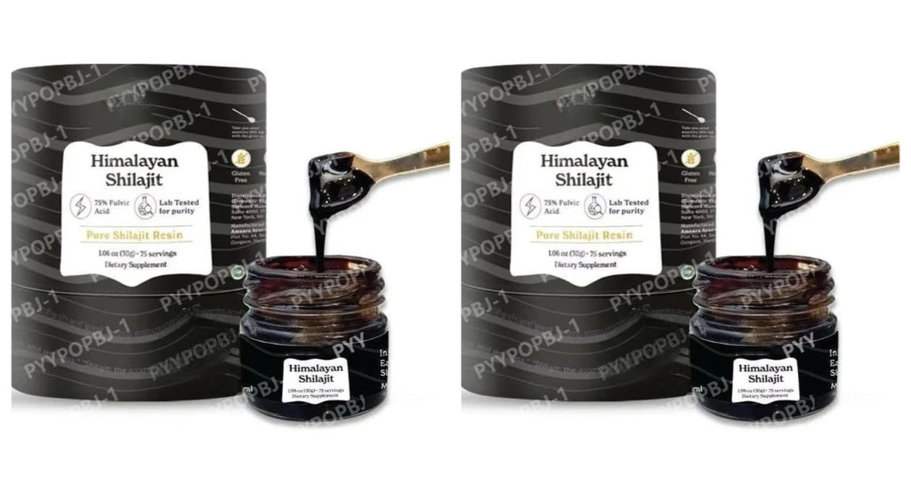 Himalayan Shilajit Resin – 85+ Trace Minerals, 75 Servings Mineral Supplement Resin Qst 2 bottles