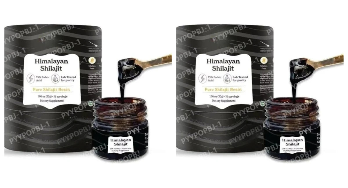 Himalayan Shilajit Resin – 85+ Trace Minerals, 75 Servings Mineral Supplement Resin Qst 2 bottles