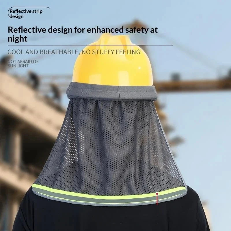 Wide Brim Safety Helmet Sunshade Hat – Adjustable Breathable Helmet Sunshade Hat Qme