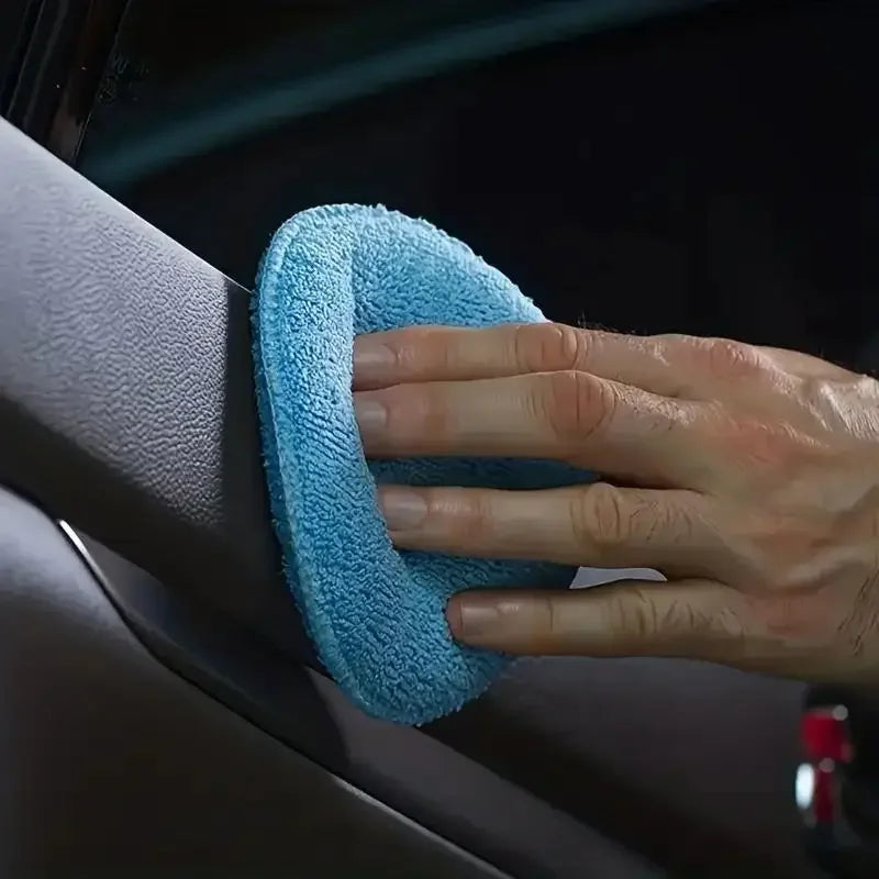 Ultra-Soft Microfiber Car Waxing & Polishing Pads – 5-Pack Car Waxing Pads Qme 5Pcs