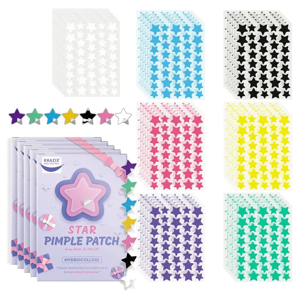 Hydrocolloid Acne Patches – Round & Star-Shaped Facial Stickers Acne Patches Qme B CN