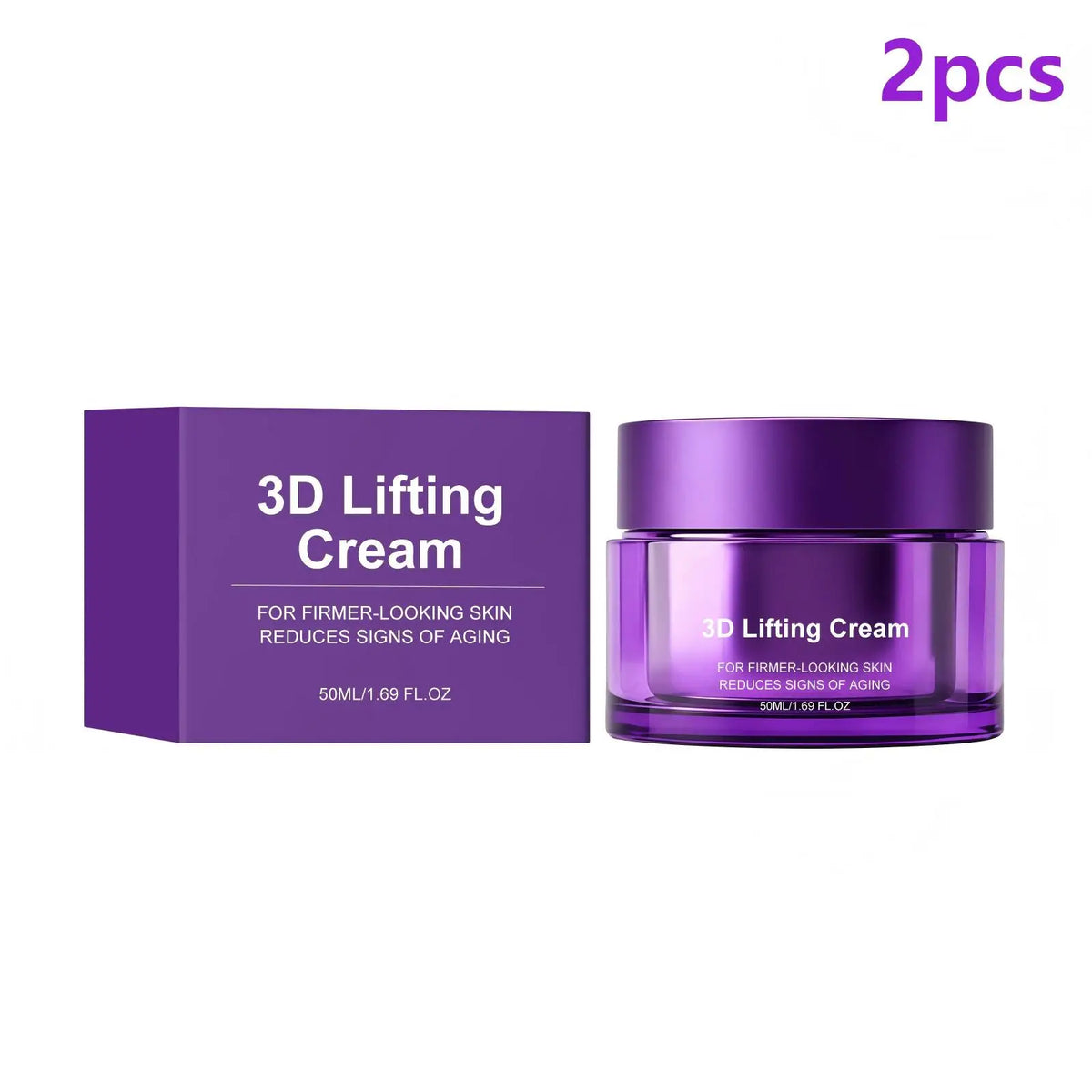 3D Lifting Face Cream – Firming, Moisturizing & Anti-Aging 50ml Anti-Aging Face Cream Qst 2pcs