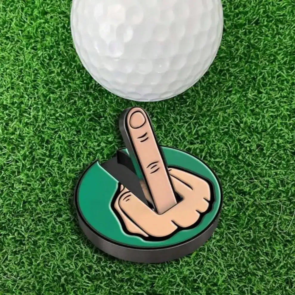 Funny Middle Finger Golf Cap Clip Ball Marker with Magnet Golf Cap Clip Marker Qme