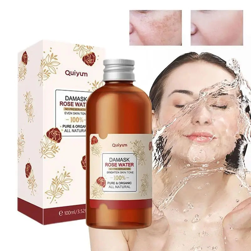 Rose Damask Water & Rosehip Essential Oil | Natural Facial Oil Natural Facial Oil Qme