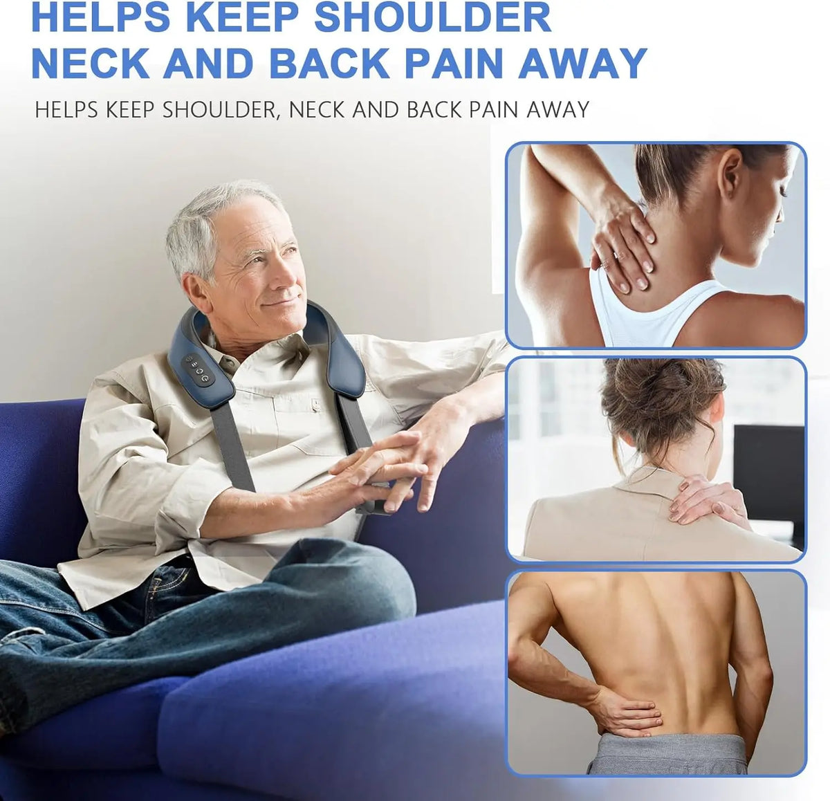 KTS Electric Neck & Shoulder Kneading Massager | Trapezius Electric Neck Massager Qst