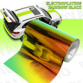Glossy Colored Vinyl Sticker – Waterproof Self-Adhesive Car Decal Automotive Vinyl Decal Qme RAINBOW BLACK 3m 10cm