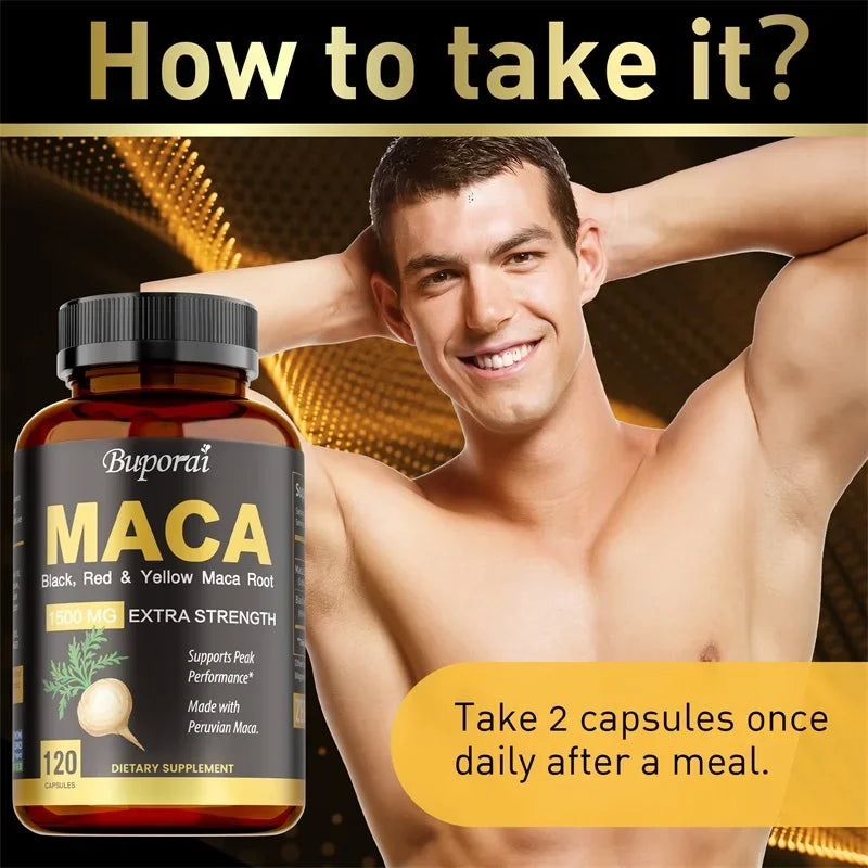 Maca Capsules – Energy, Endurance & Mood Support | Pslalae Herbal Supplement Qst
