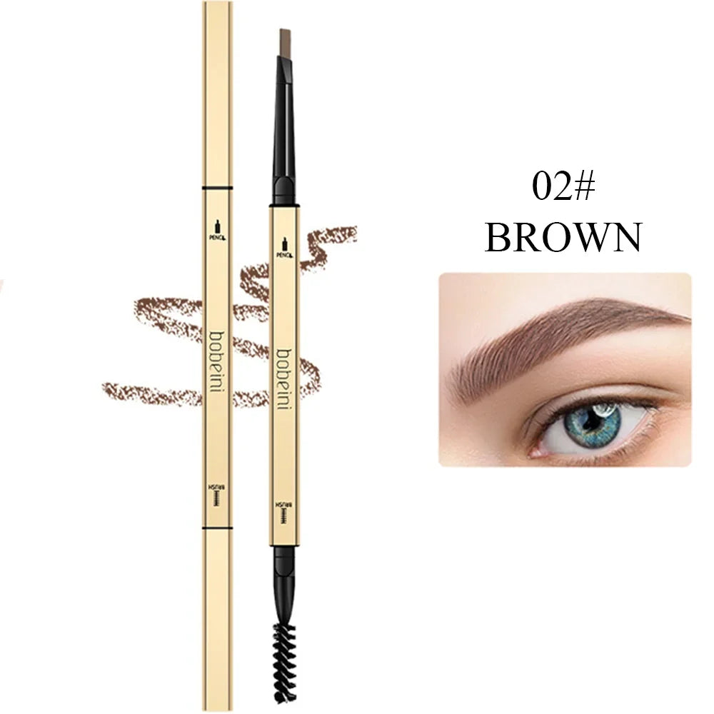 Dual-Ended Waterproof Eyebrow Pencil – Precise & Long-Lasting Eyebrow Pencil Qme 02