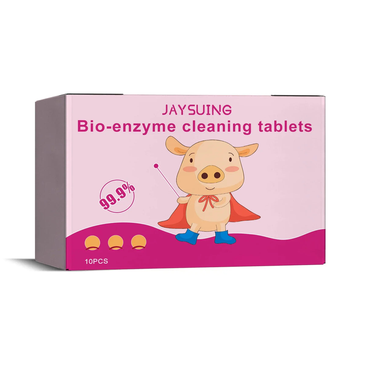 Enzyme Cleaning Tablets for Clothes, Shoes & Pillowcases Laundry Cleaning Tablets Qme 10pcs Boxed