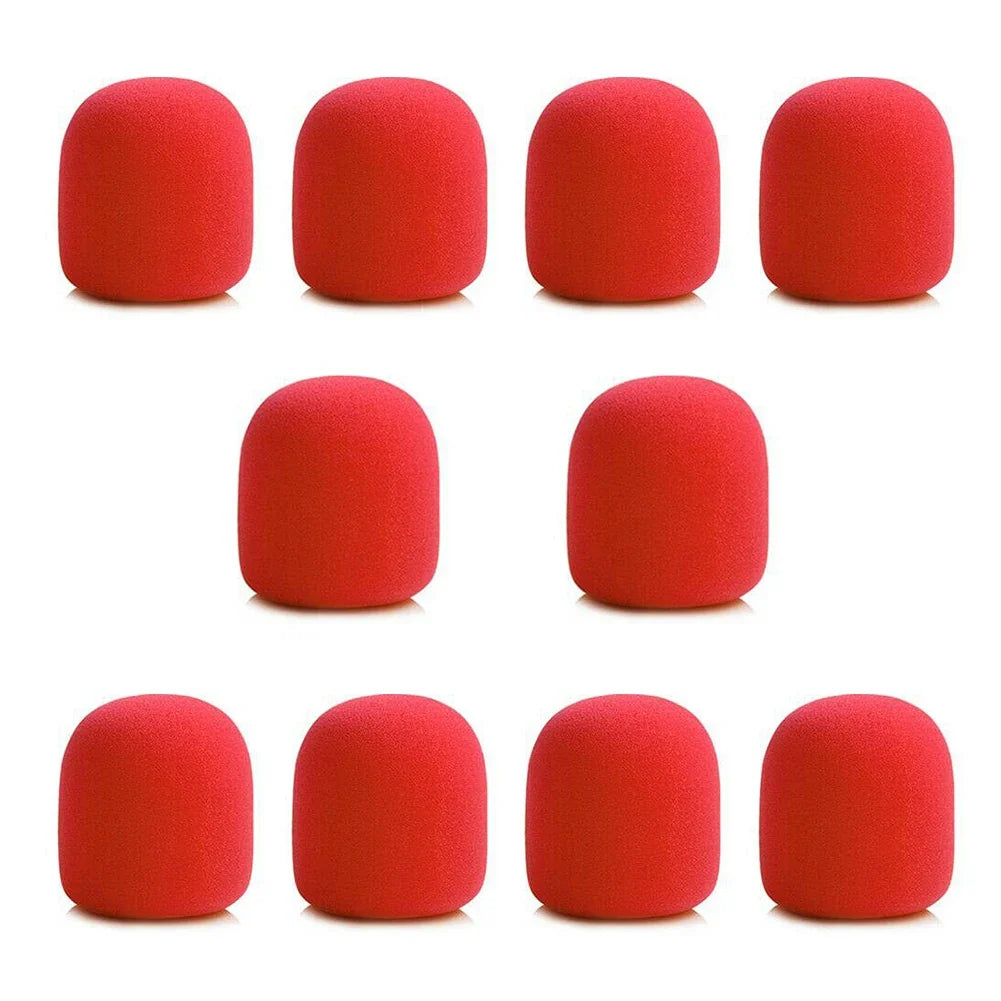 Microphone Foam Windscreen Ball Cover 10-Pack – 7 Colors Microphone Windscreen Qme