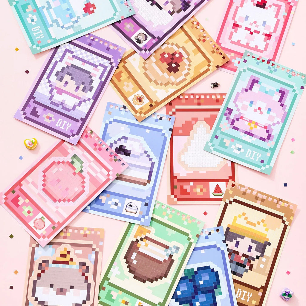 Cute Bean Die Cut Sticker Book – Puzzle Series DIY Collage Die Cut Sticker Book Qme