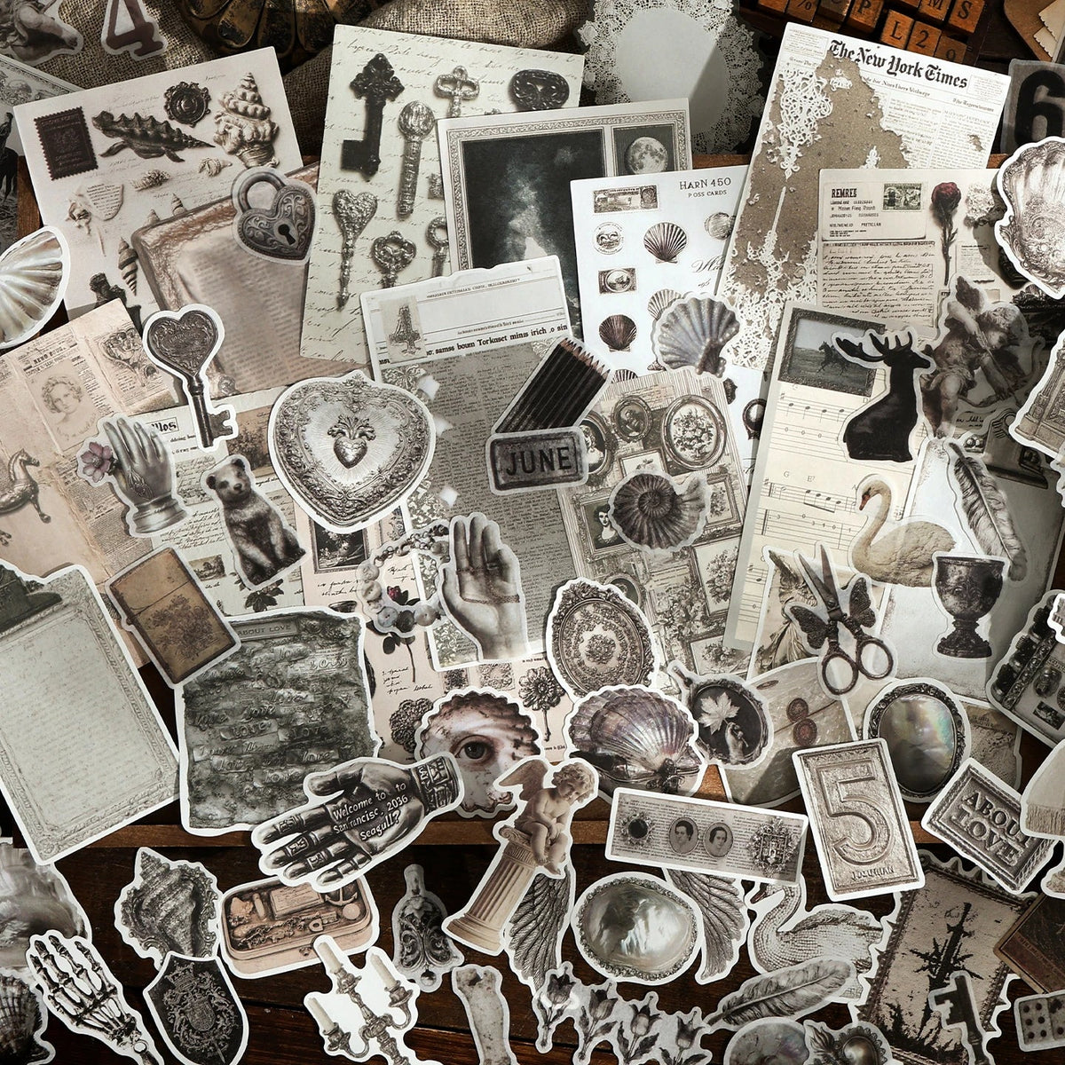 TIANZI Vintage Painting Stickers – Comic & DIY Craft Pack Decorative Sticker Pack Qme