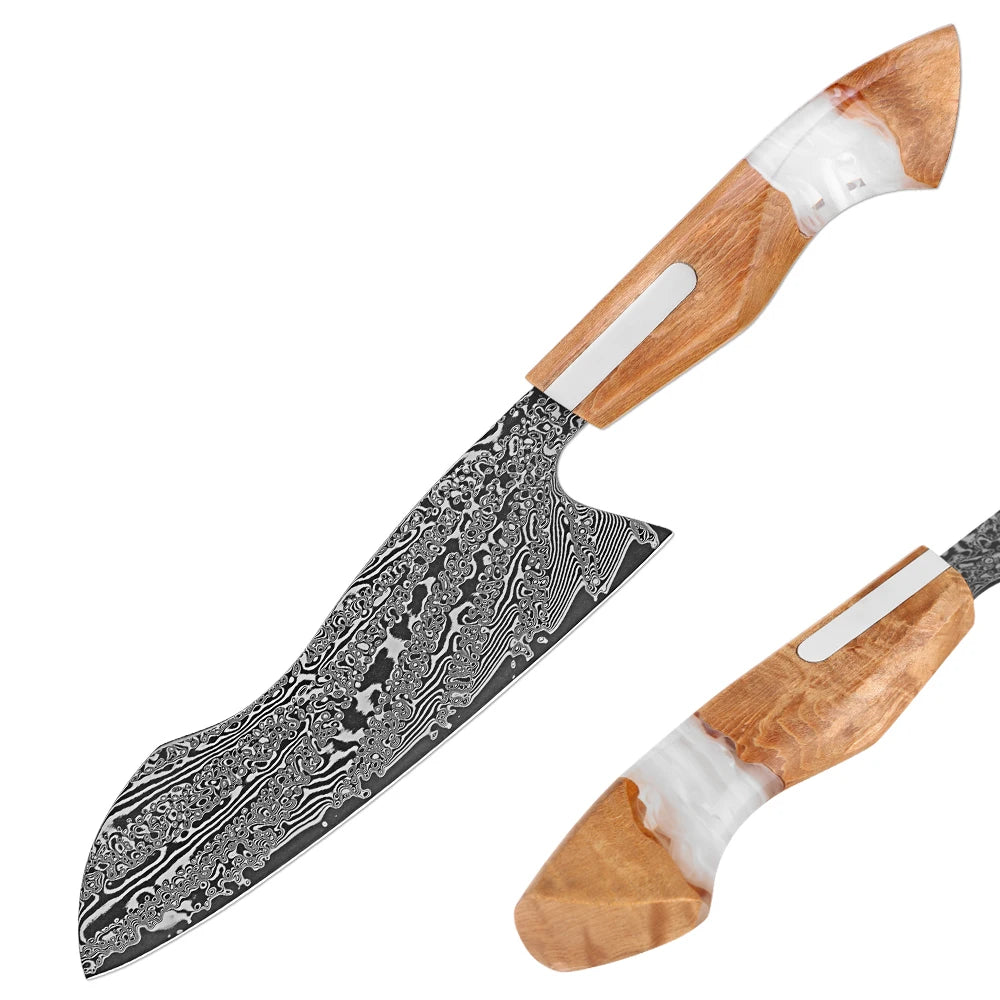 Xituo Damascus Steel Kitchen Knife Set – 1-5 Piece Chef Set Kitchen Knife Set Qst Santoku Knife