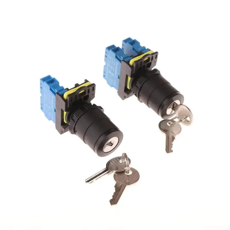 10A Rotary Key Switch 2/3 Position NO NC Knob Selector 22mm Rotary Key Switch Qme