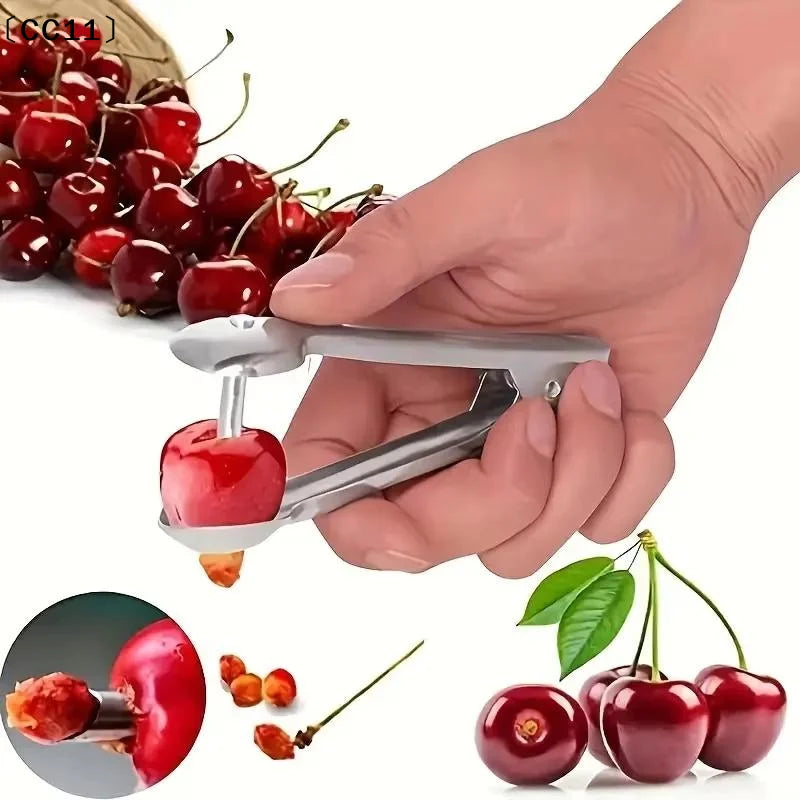 Stainless Steel Cherry Pitter – Fast One-Press Pitting Tool Cherry Pitter Tool Qme