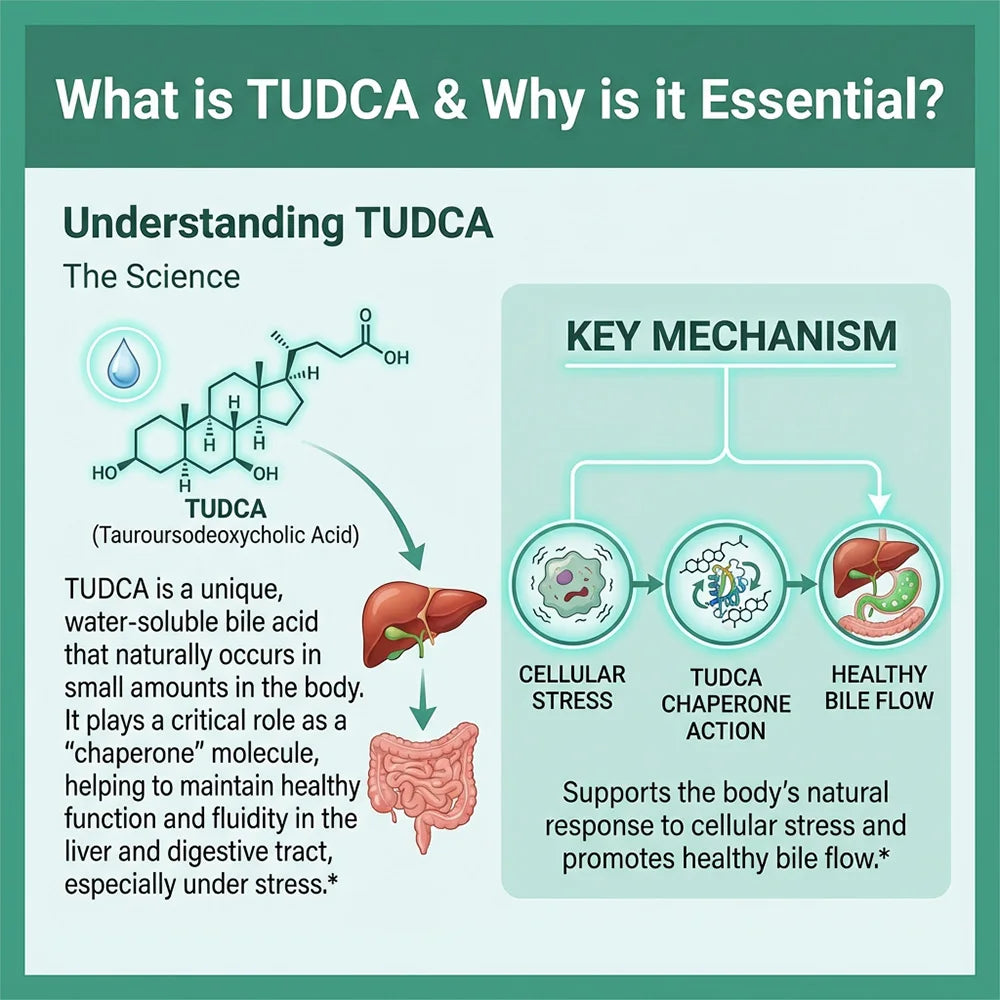 TUDCA 1000mg Capsules – Liver & Gallbladder Support | DETOXXTRA Liver Support Supplement Qst