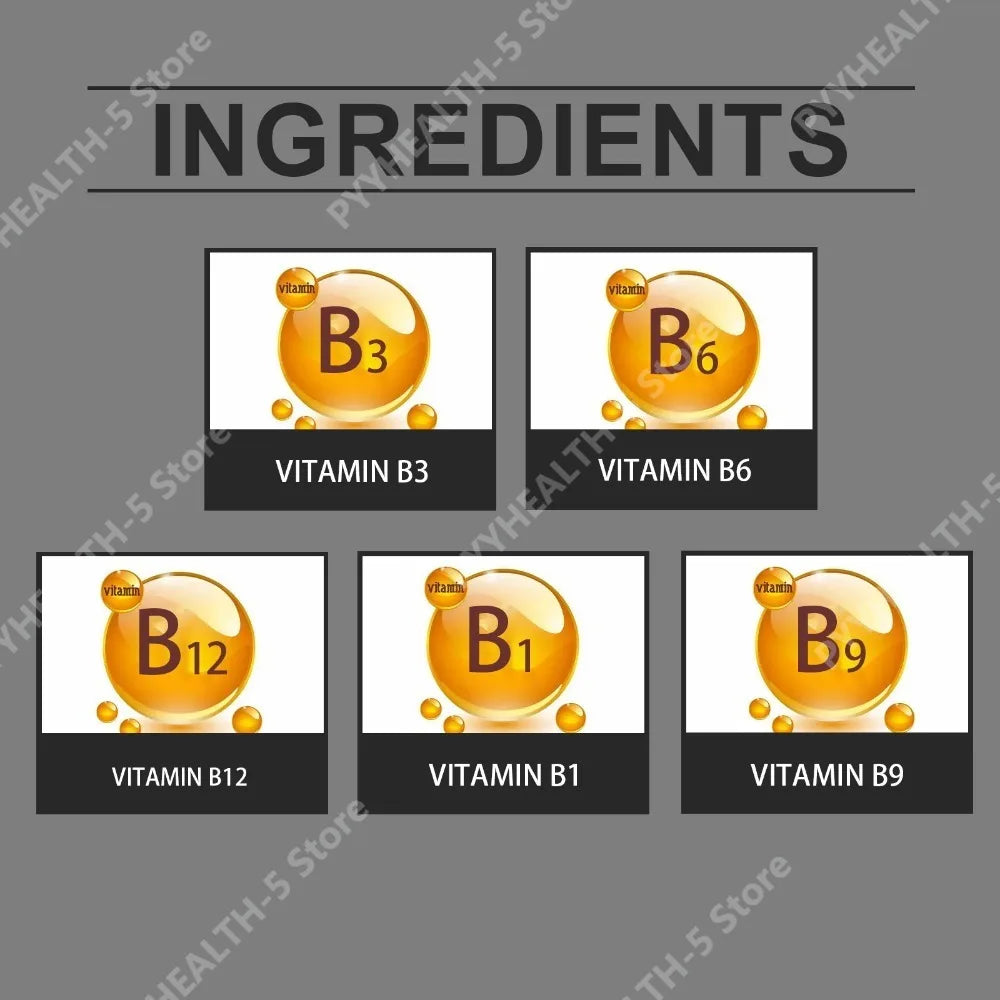 Docteat Vitamin B Complex Liquid Drops B12 B6 B1 – 60ml Vitamin B Supplement Qst