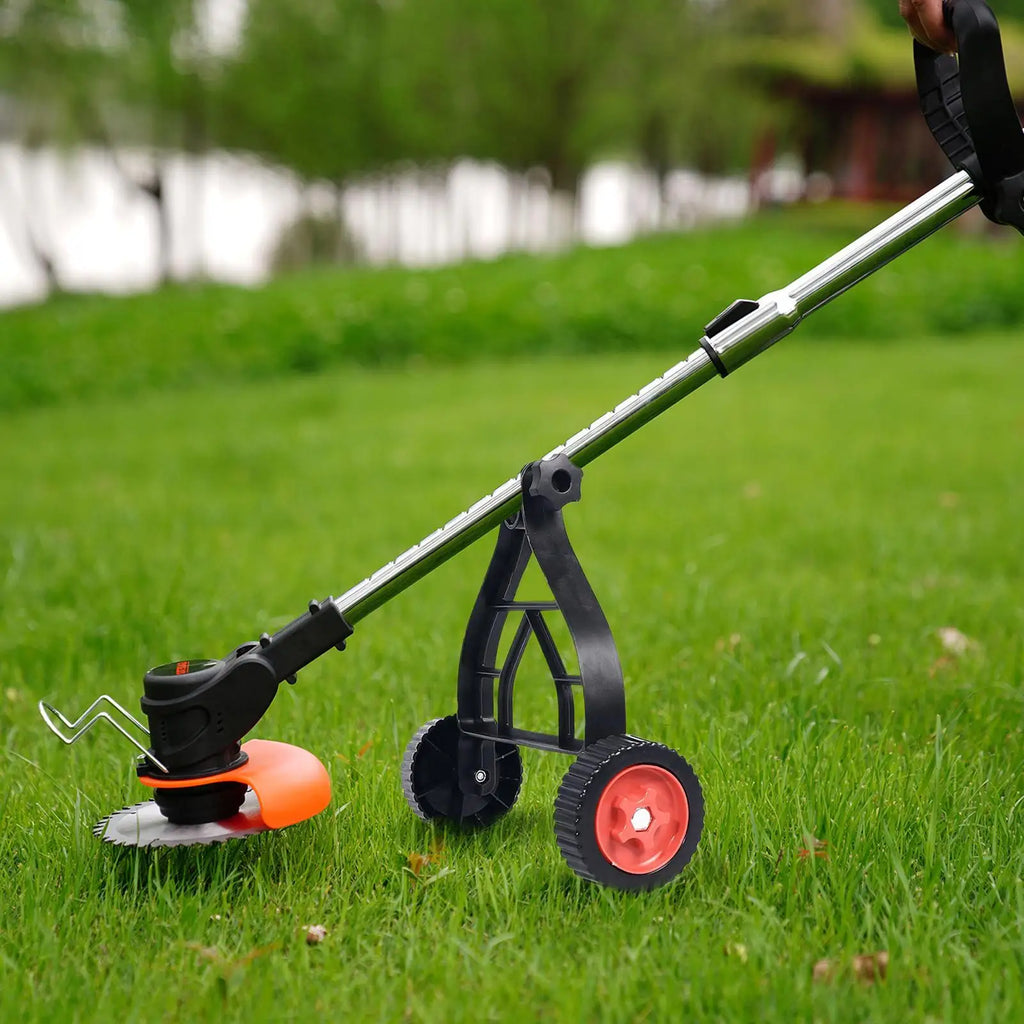 Adjustable String Trimmer Support Wheels & Lawn Mower Stand Trimmer Support Stand Qme