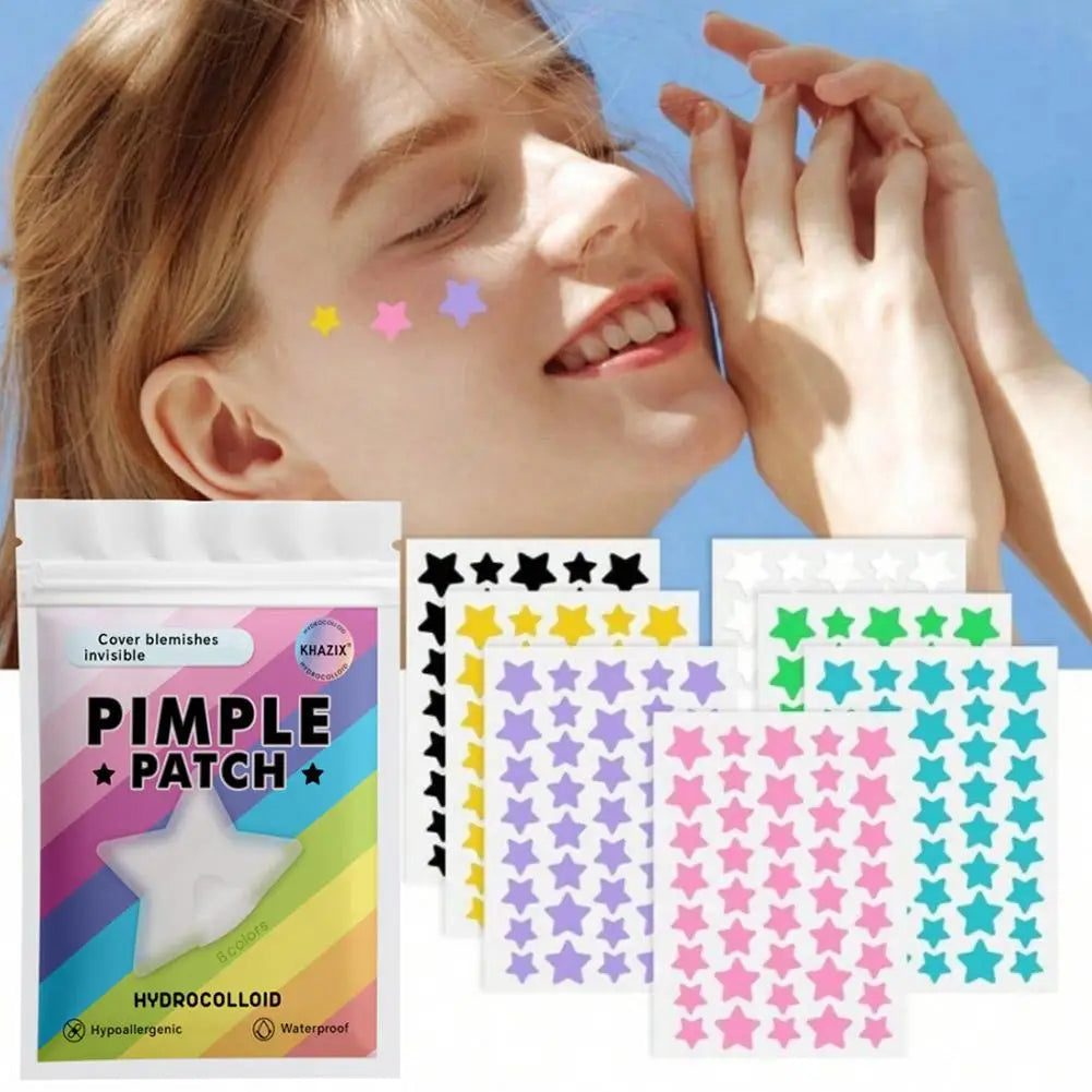 280-Count Star Pimple Patches – 6 Colors Hydrocolloid Spot Cover Hydrocolloid Pimple Patches Qme