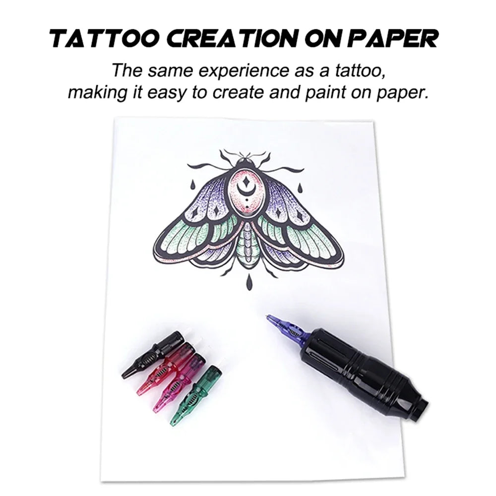 Ballpoint Pen Tattoo Cartridge Needles – 5 Colors Practice Tattoo Practice Needles Qme