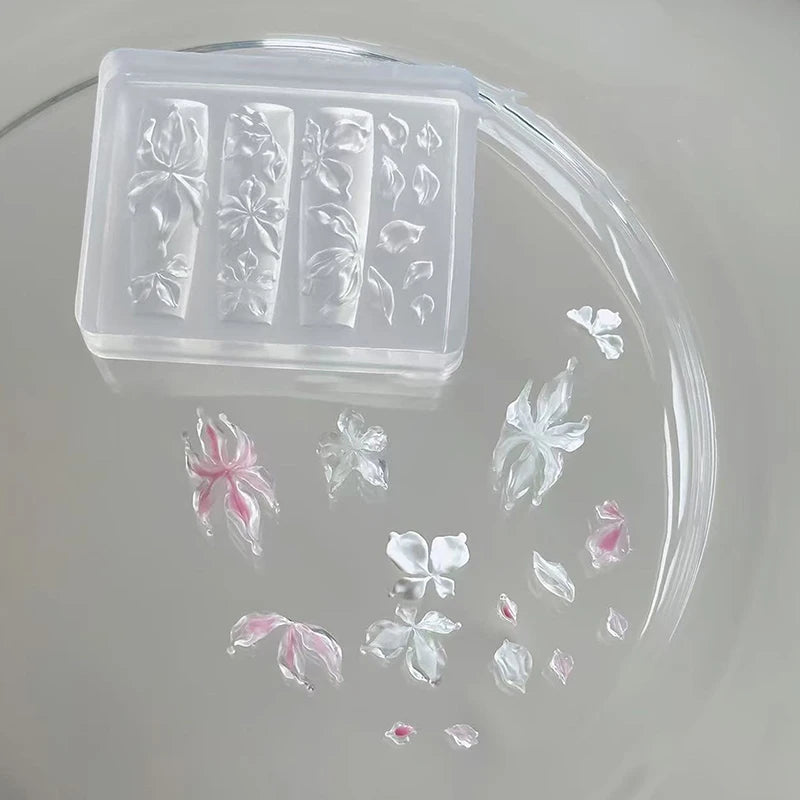 3D Silicone Nail Art Mold – Lily, Starfish & Sea Shell Designs Nail Art Mold Qst