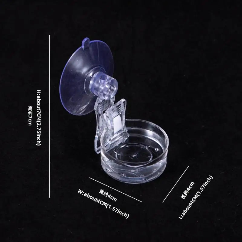 Reptile Suction Cup Feeding Bowl for Gecko, Lizard & Frog Reptile Feeder Bowl Qst A1