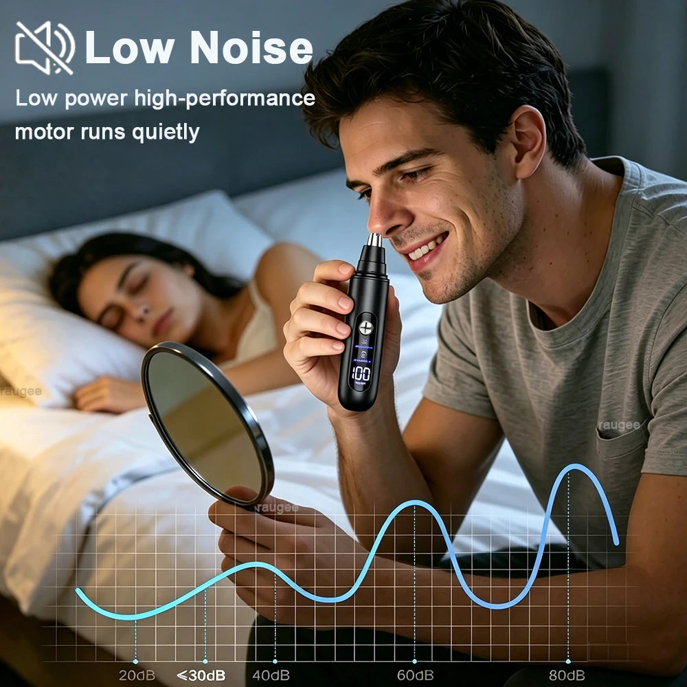 Rechargeable Nose & Ear Hair Trimmer for Men – Dual Speed Nose Hair Trimmer Qst
