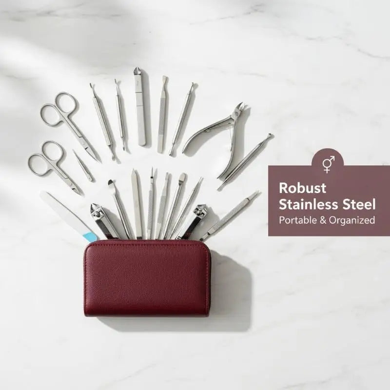 8-Piece Stainless Steel Nail Clipper & Grooming Set | Qme Nail Grooming Set Qme