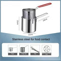 304 Stainless Steel Deep Fryer with Frying Basket | Multifunction Stainless Steel Deep Fryer Qme A4