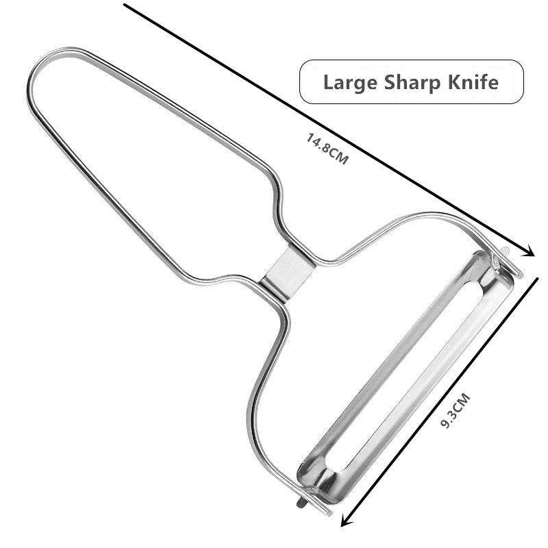 Stainless Steel Vegetable Grater & Peeler – Cabbage Slicer Vegetable Grater Peeler Qme Large Sharp Knife