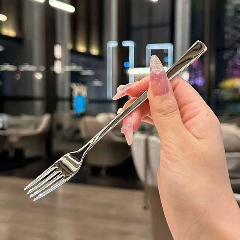 Stainless Steel Four-Tine Table Forks – Korean Cutlery Set Stainless Steel Fork Qst