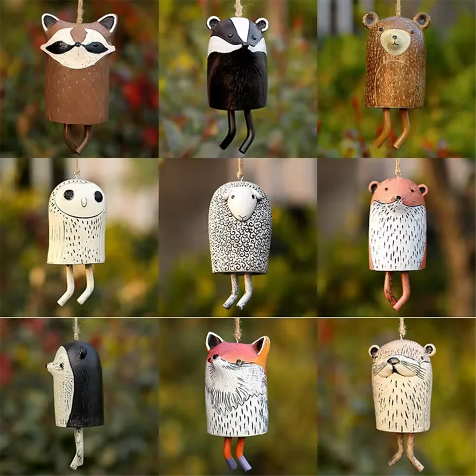Cute Animal Resin Wind Chime – Garden Décor Wind Bell Gift Decorative Wind Chime Qst