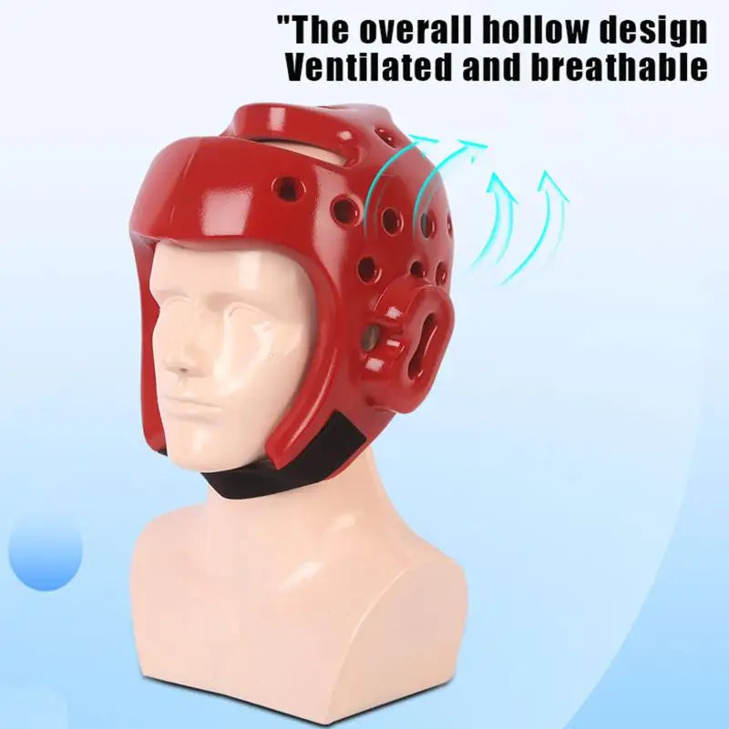 Taekwondo Head Guard Helmet PU | Kickboxing & Muay Thai Gear Martial Arts Head Guard Qme