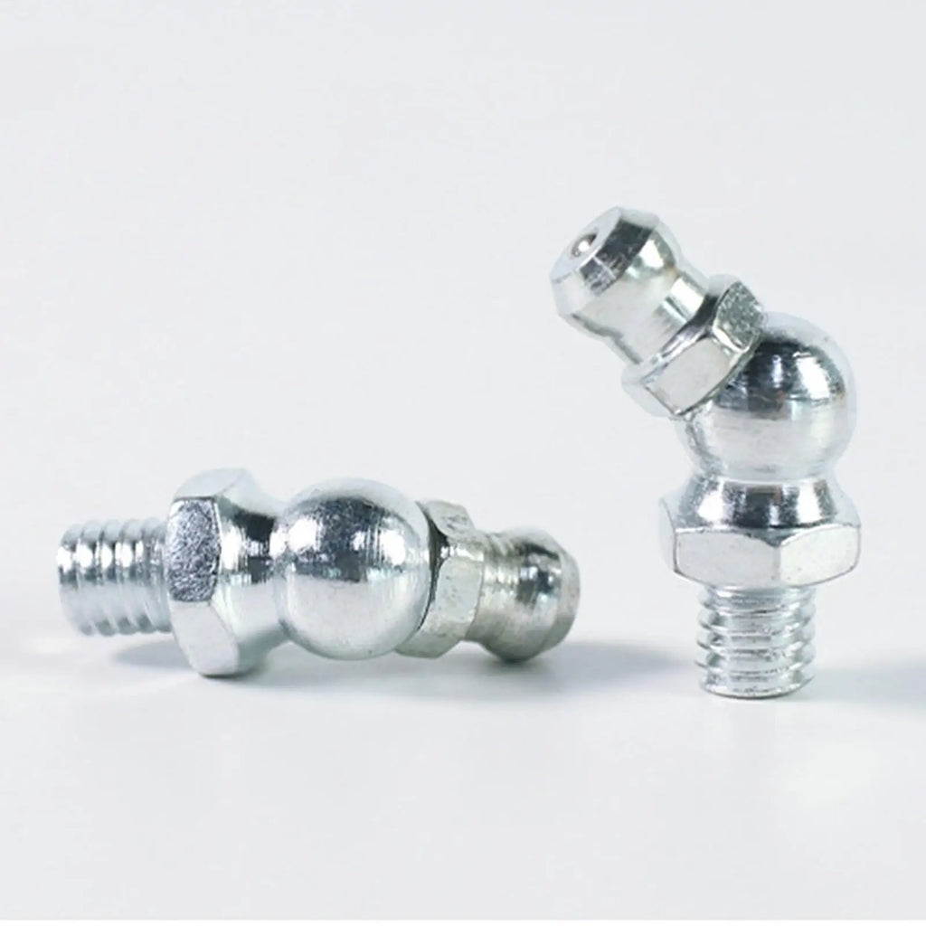 90° Metric Grease Fittings Elbow Hydraulic Nipples 10-Pack Grease Fittings Kit Qme