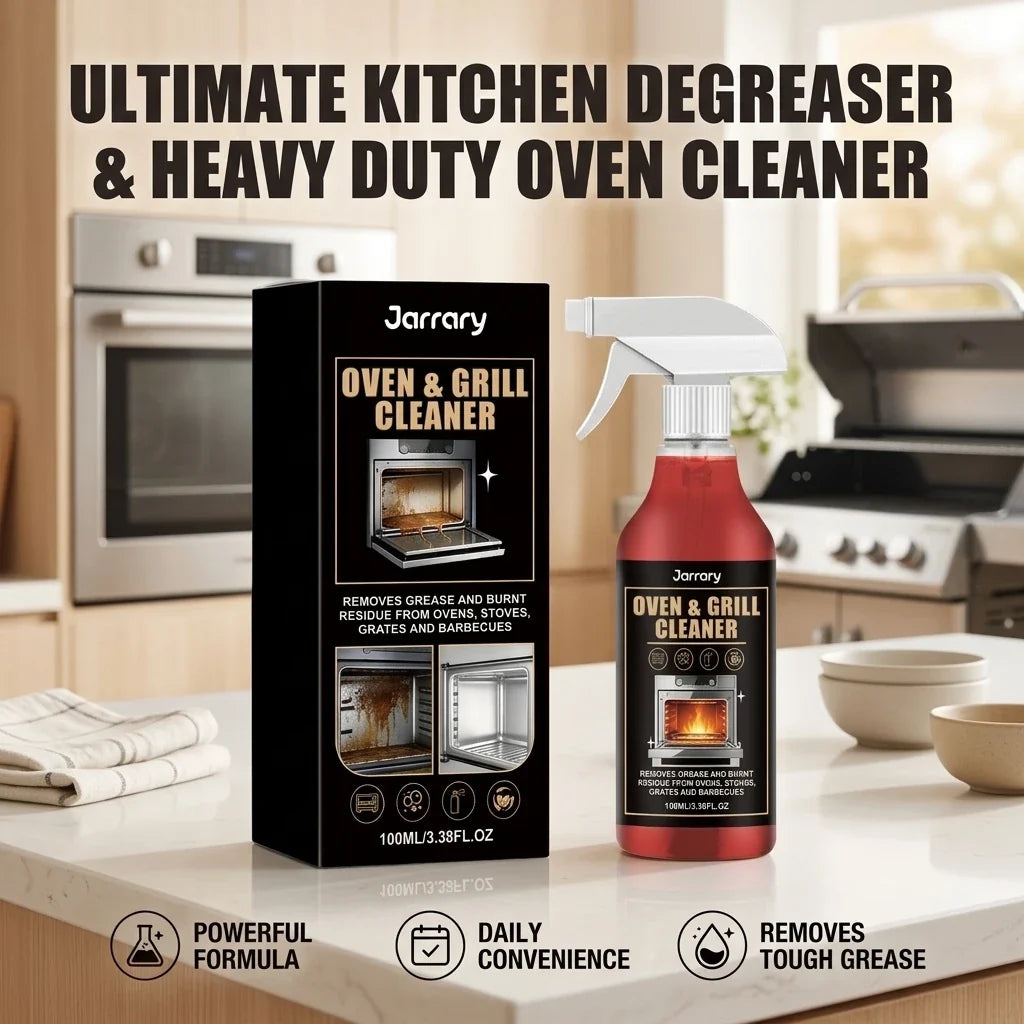 Oven & Grill Cleaning Spray – Fast-Acting Foaming Degreaser Kitchen Cleaning Spray Qme