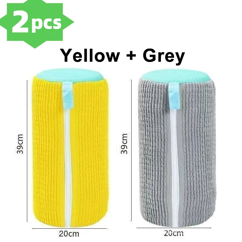 Padded Mesh Shoe Laundry Bag – Machine Wash Protector Shoe Laundry Bag Qst 39x19 yellow gray