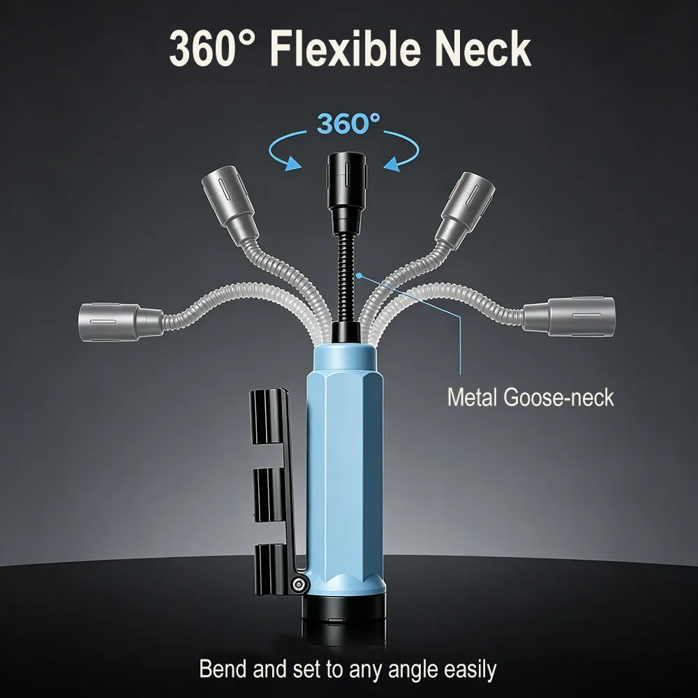 BORUiT 360° Blue LED Fishing Rod Light – Type-C Rechargeable Fishing Rod Light Qst