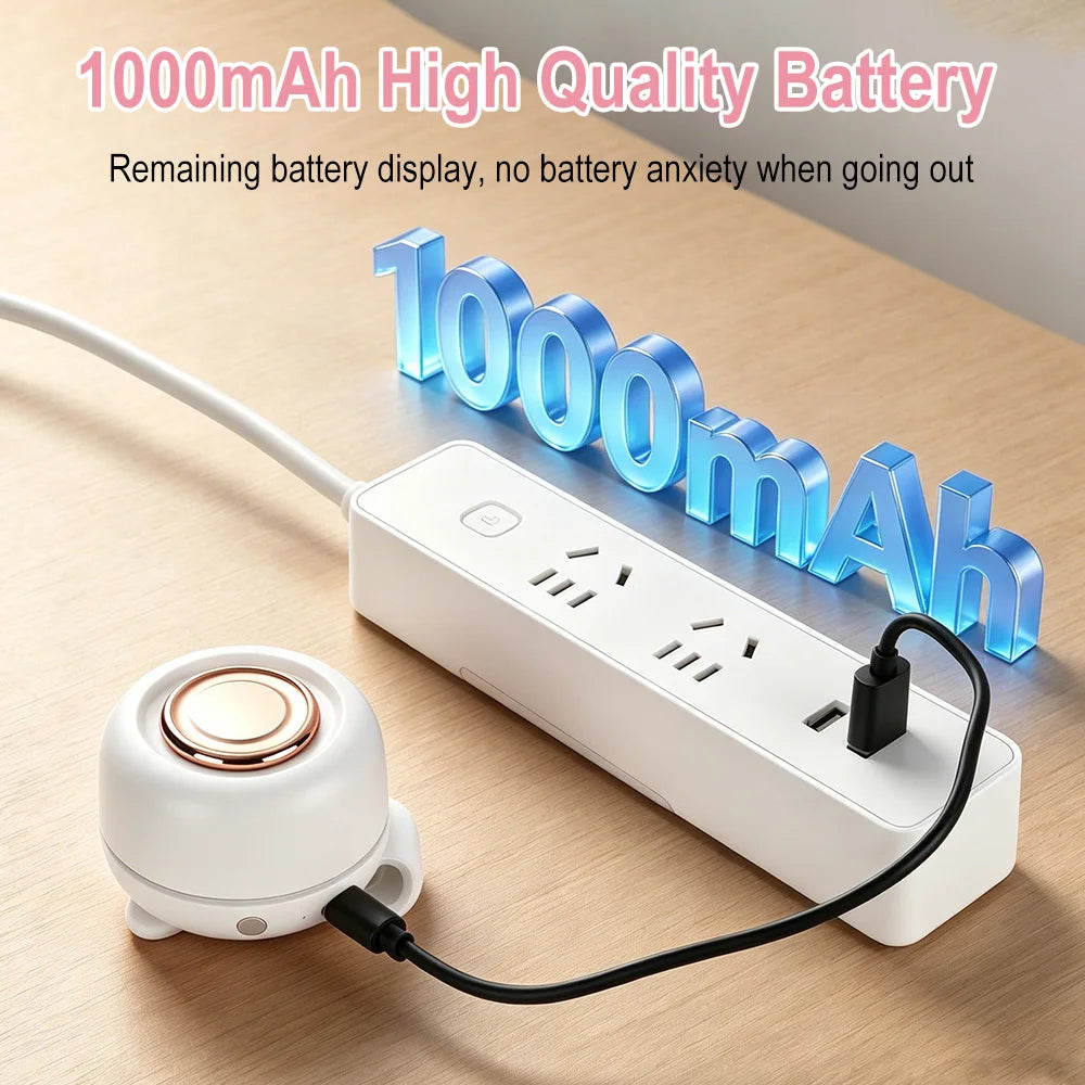 Portable Mini Clip Fan – USB Rechargeable Bladeless, 3-Speed Portable Clip Fan Qst