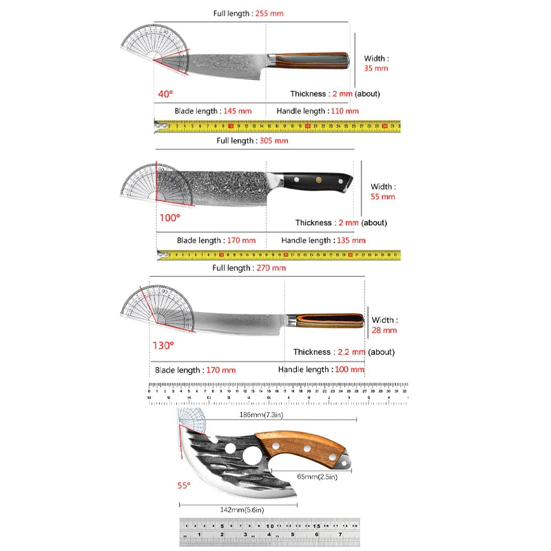 InLeung Damascus Steel Slicing Knife – Ultra Sharp Kitchen Knife Damascus Kitchen Knife Qst