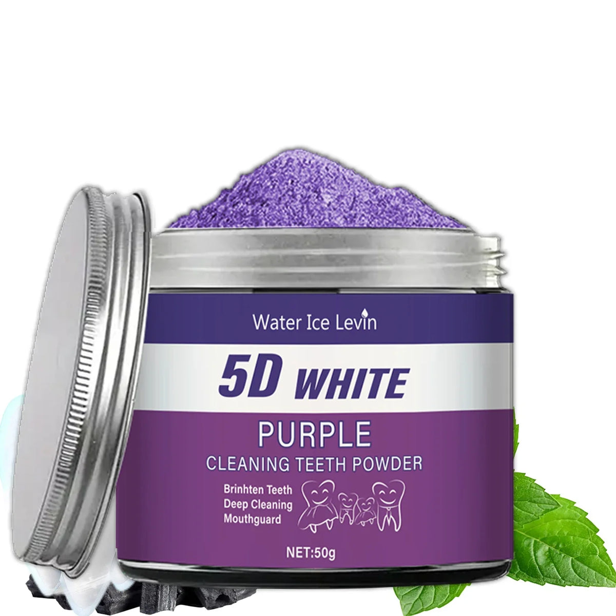 Purple Teeth Whitening Powder – Deep Clean & Fresh Breath 50g Teeth Whitening Powder Qme