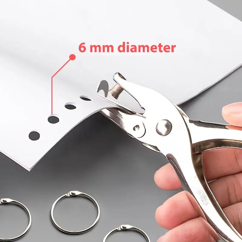 Single Hole Punch – 8 Sheet Capacity, 6mm Diameter | Qme Single Hole Punch Qme