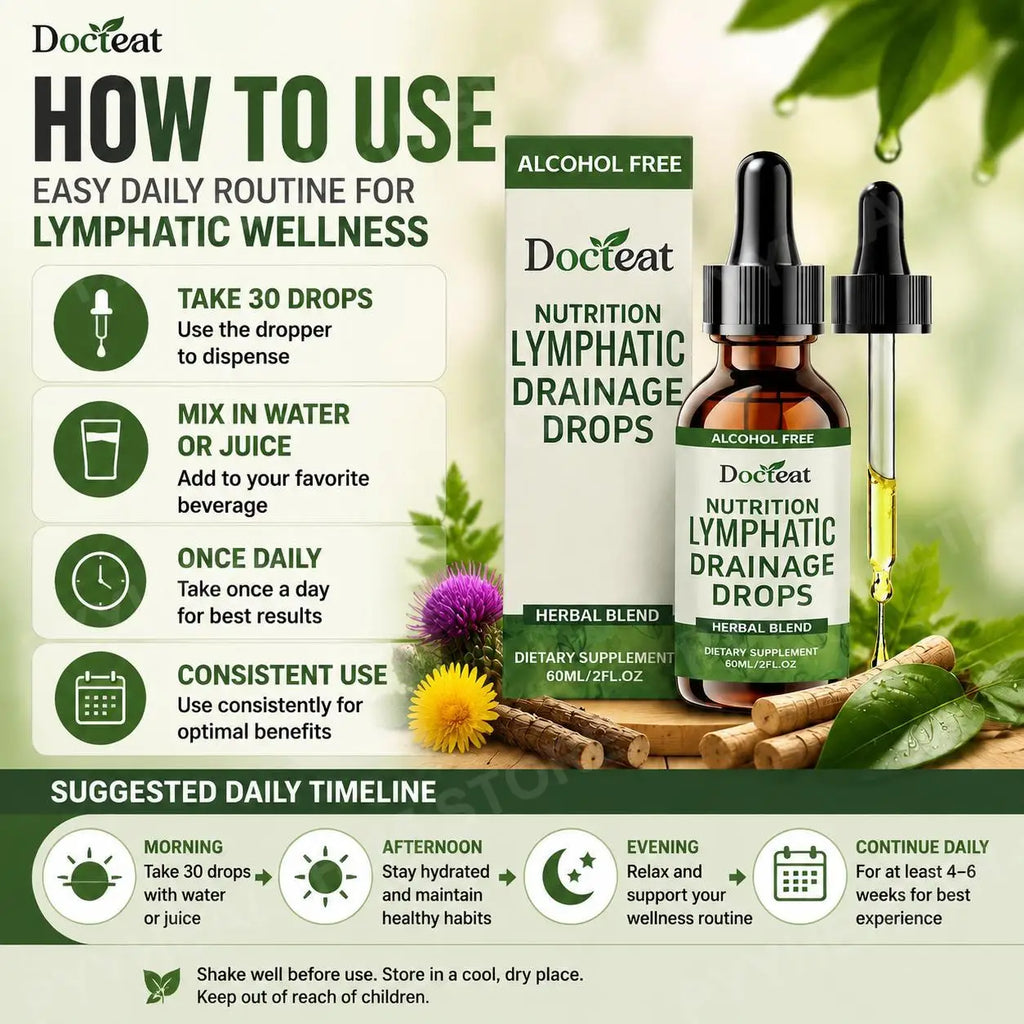 Docteat Herbal Drops – Milk Thistle, Dandelion & Green Tea 60ml Herbal Supplement Drops Qst