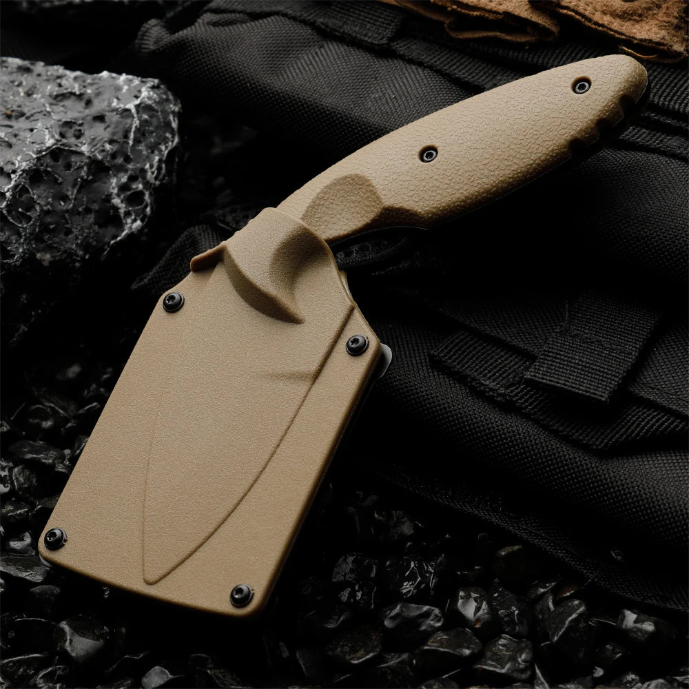 HUANGFU Straight Knife with Sheath – Outdoor Fixed Blade Fixed Blade Knife Qst