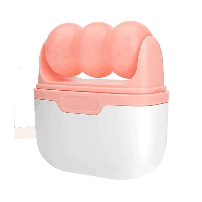 Mini Face Ice Roller V&W Dual-Sided Cooling Skin Massager Face Ice Roller Qst Pink