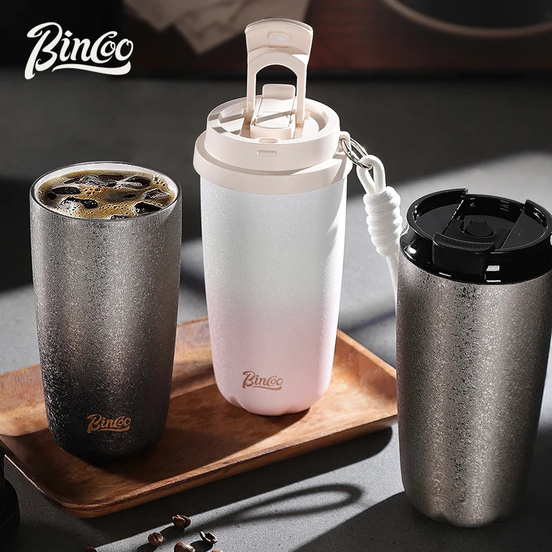 Bincoo 500ml Vacuum Insulated Travel Cup – Gradient Steel Insulated Travel Cup Qst