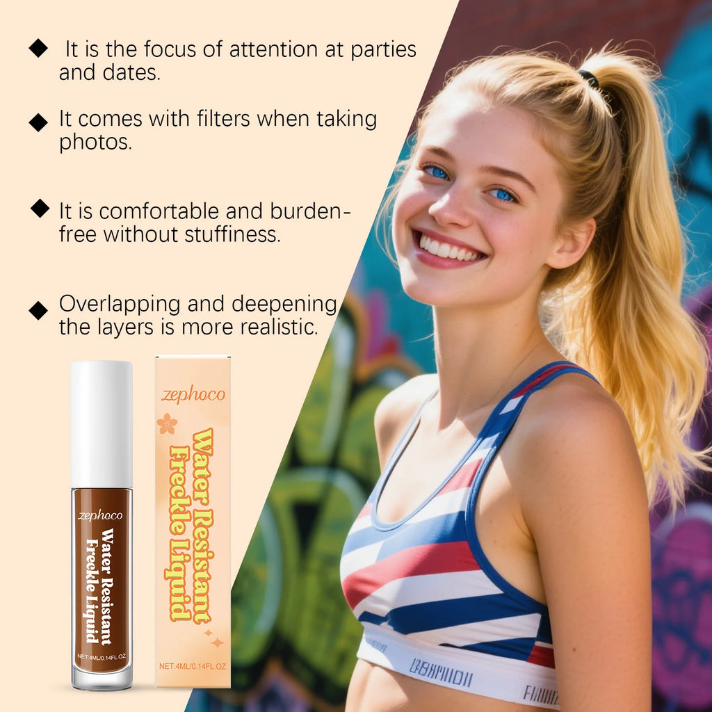 Zephoco Faux Freckle Liquid Pen – Waterproof, Long-Lasting Freckle Makeup Pen Qst