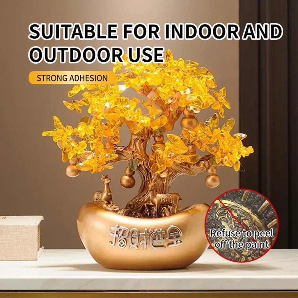 Liquid Gold Foil Paint – Non-Fading Metallic Paint for Wood & Plaster Metallic Craft Paint Qme