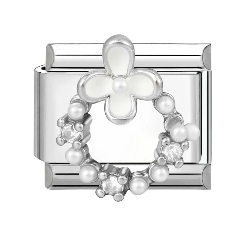 Zircon Italian Charm Links – Heart Bow Butterfly Star 9mm