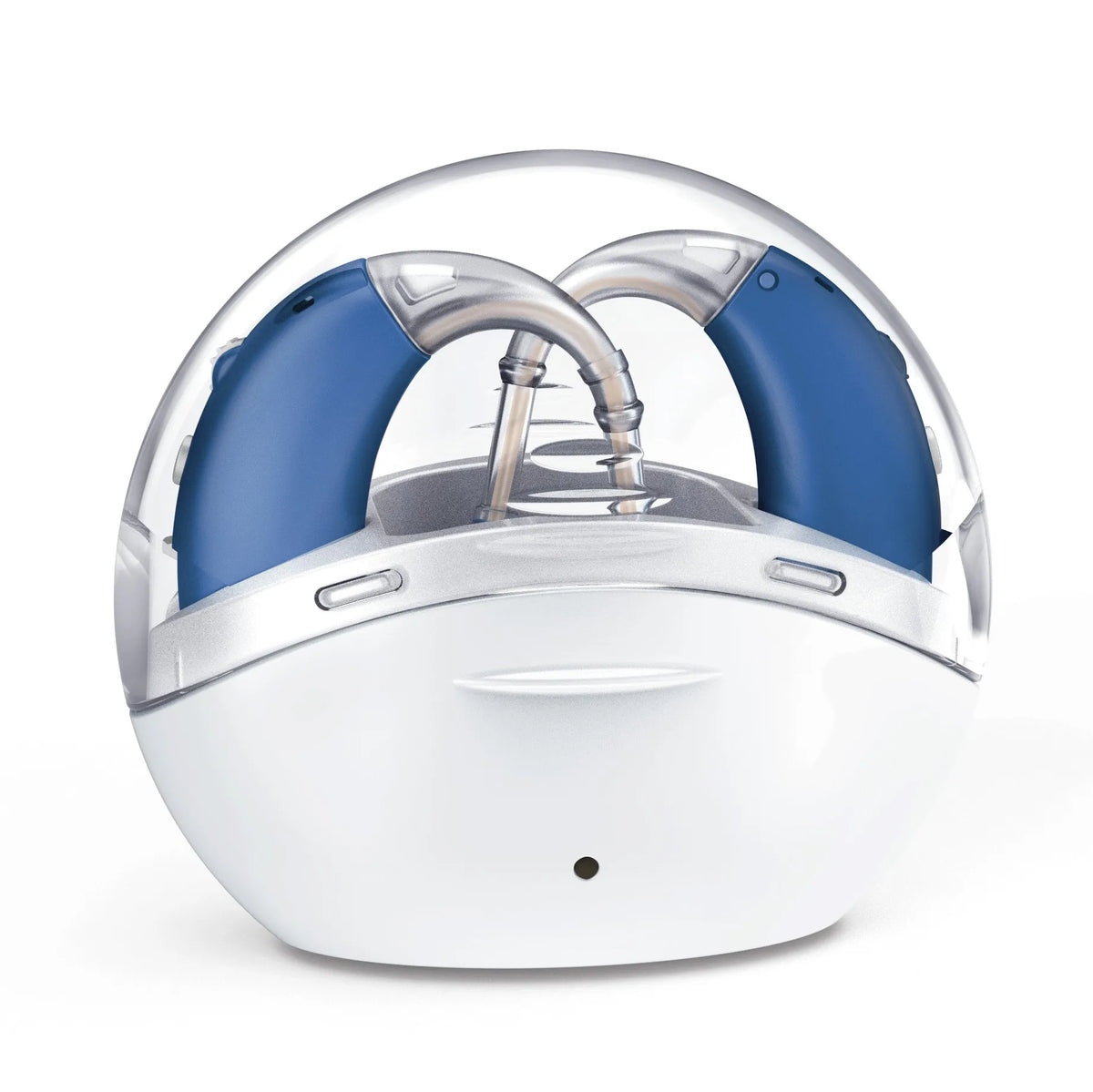 XceeFit Rechargeable BTE Digital Hearing Aid – 2-Piece Set BTE Hearing Aid Qst Blue-Charging case